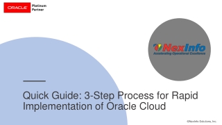 NexInfo Oracle Fusion Cloud 3-Step Implementation