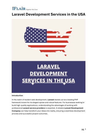 Laravel Development Services in the USA