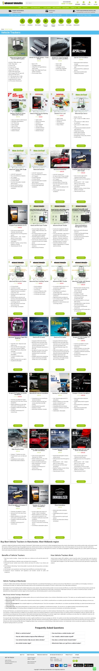 Buy Best Vehicle Trackers in Manchester, West Midlands region
