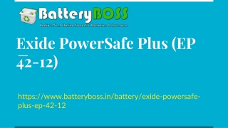 Exide PowerSafe Plus (EP 42-12)