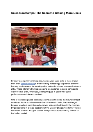 Sales Bootcamps_ The Secret to Closing More Deals