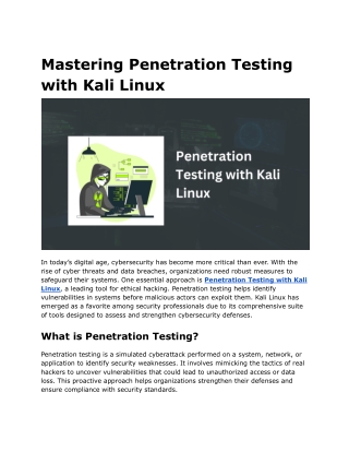 Mastering Penetration Testing with Kali Linux