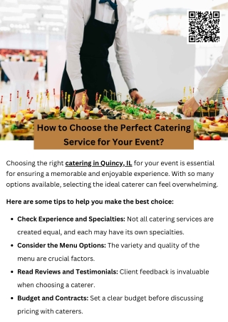 How to Choose the Perfect Catering Service for Your Event?