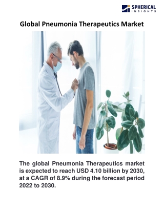 Global Pneumonia Therapeutics Market