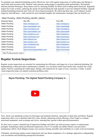 Essential Industrial Plumbing Maintenance Tips