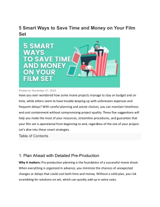 5 Smart Ways to Save Time and Money on Your Film Set (1)