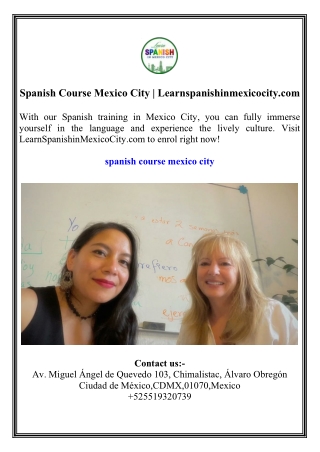 Spanish Course Mexico City  Learnspanishinmexicocity.com