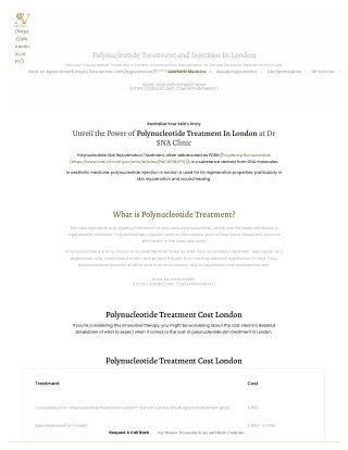 Polynucleotide Treatment and Injection In London _ Dr SNA Clinic