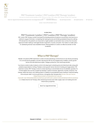 PRP Treatment London _ PRP London (PRP Therapy London)