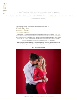 P Shot Treatment London _ PRP Shot for Men - Dr SNA Clinic