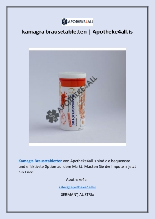 kamagra brausetabletten Apotheke4all.is