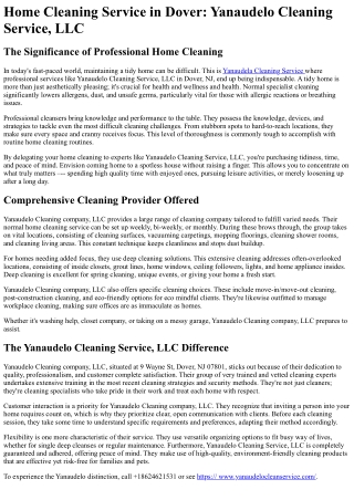 Yanaudelo Cleaning Service