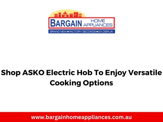 Shop ASKO Electric Hob To Enjoy Versatile Cooking Options