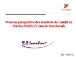 Mise en perspective des r sultats de l audit de Service-Public.fr dans le benchmark