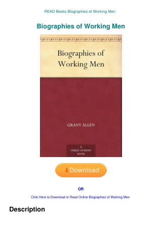 READ Books Biographies of Working Men