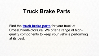 Truck Brake Parts