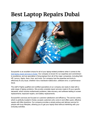 Best Laptop Repairs Dubai