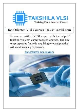 Job Oriented Vlsi Courses | Takshila-vlsi.com