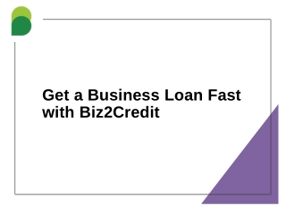 Get a Business Loan Fast with Biz2Credit