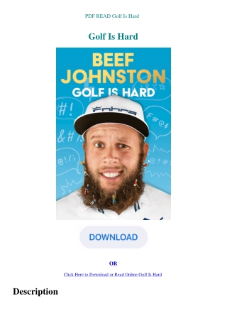 PDF READ Golf Is Hard
