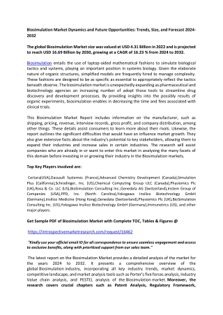 Biosimulation Market-Global Industry Growth