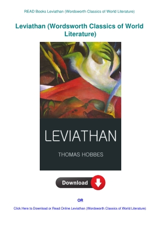 READ Books Leviathan (Wordsworth Classics of World Literature)