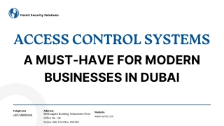 Access Control Systems A Must-Have for Modern Businesses in Dubai