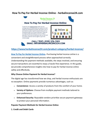 How To Pay For Herbal Incense Online - herbalincense24