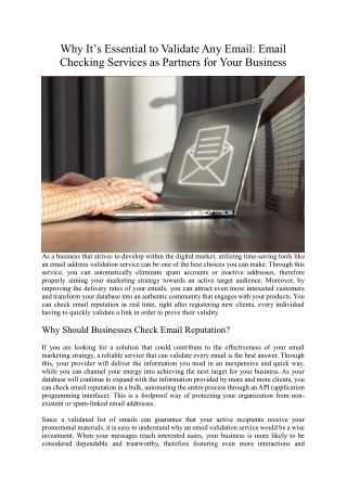 Why It’s Essential to Validate Any Email