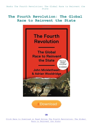 Books The Fourth Revolution The Global Race to Reinvent the State