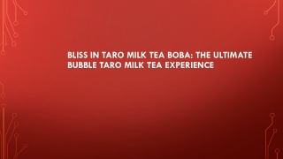 Bliss in Taro Milk Tea Boba - The Ultimate Bubble Taro Milk Tea Experience