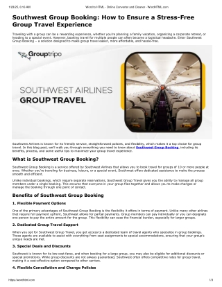 Southwest Group Booking: How to Ensure a Stress-Free Group Travel Experience