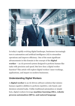How Digital Workers Operate