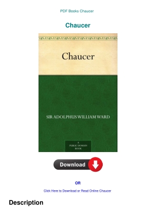 PDF Books Chaucer