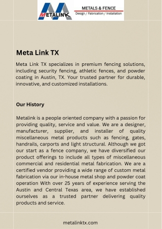 Fence Installation Austin - Meta Link TX