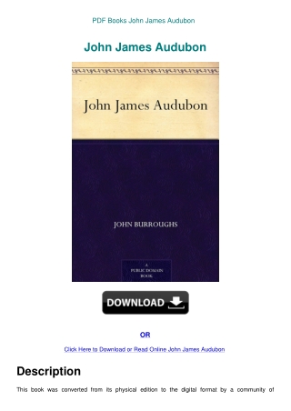 PDF Books John James Audubon