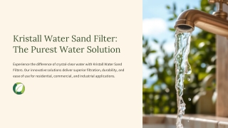 Kristall Water Sand Filter: Efficient Filtration for Clean Water