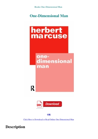Books One-Dimensional Man