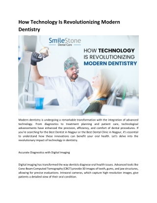 How Technology Is Revolutionizing Modern Dentistry