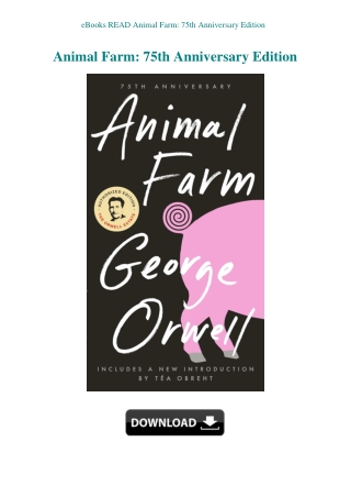 eBooks READ Animal Farm 75th Anniversary Edition