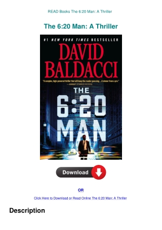 READ Books The 620 Man A Thriller