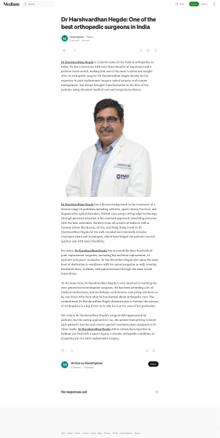 Dr Harshvardhan Hegde: One of the best orthopedic surgeons in India
