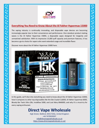 Everything You Need to Know About the Al Fakher Hypermax 15000