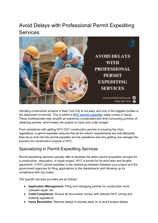 Avoid Delays with Professional Permit Expediting Services