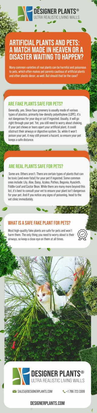 Artificial Plants and Pets