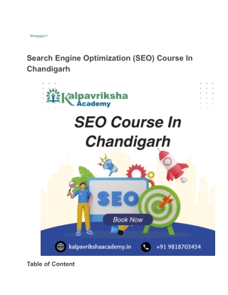 “Best SEO Training in Chandigarh | Kalpavriksha Academy”