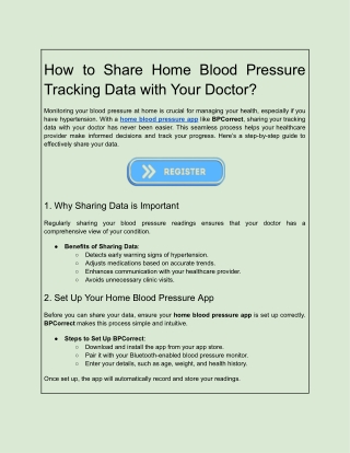 How to Share Home Blood Pressure Tracking Data with Your Doctor
