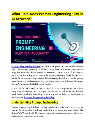 Prompt Engineering course in Hyderabad | Prompt Engineering Training