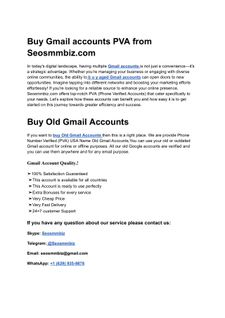 Top Tips for Buying a Old Gmail Accounts