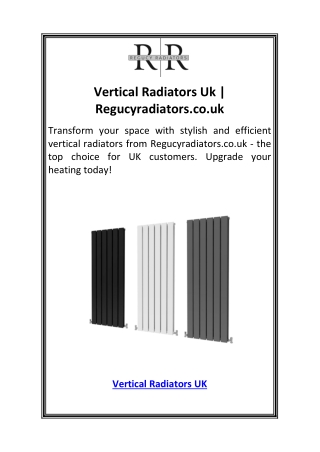 Vertical Radiators Uk  Regucyradiators.co.uk